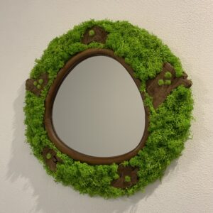 Machové zrkadlo Light green