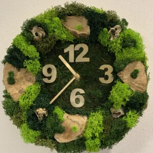 Machové hodiny Round